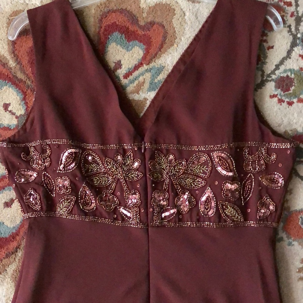 Midnight Velvet Full Length Beaded Dress - Picture 6 of 7